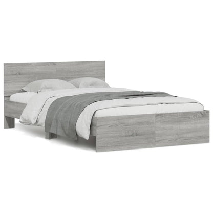 Bed Frame | Grey Sonoma | Engineered wood and plywood | Double