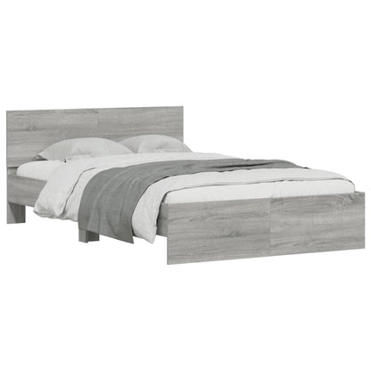 Bed Frame | Grey Sonoma | Engineered wood and plywood | Double