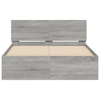 Bed Frame | Grey Sonoma | Engineered wood and plywood | Double