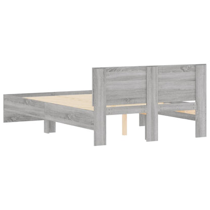 Bed Frame | Grey Sonoma | Engineered wood and plywood | Double