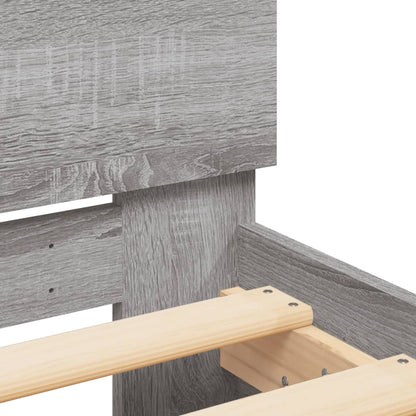 Bed Frame | Grey Sonoma | Engineered wood and plywood | Double