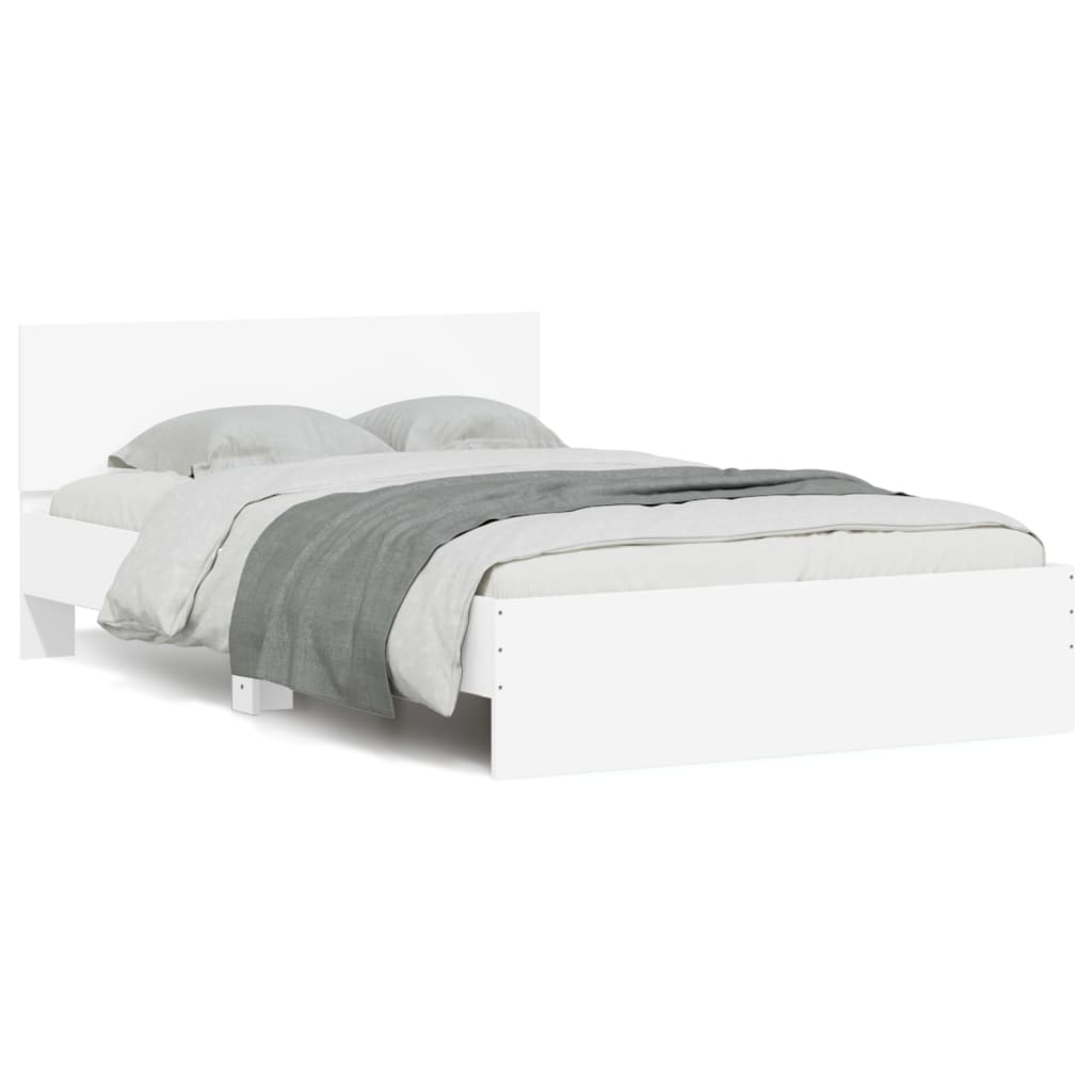 Bed Frame | White | Engineered Wood, Plywood | Small Double |  Durable