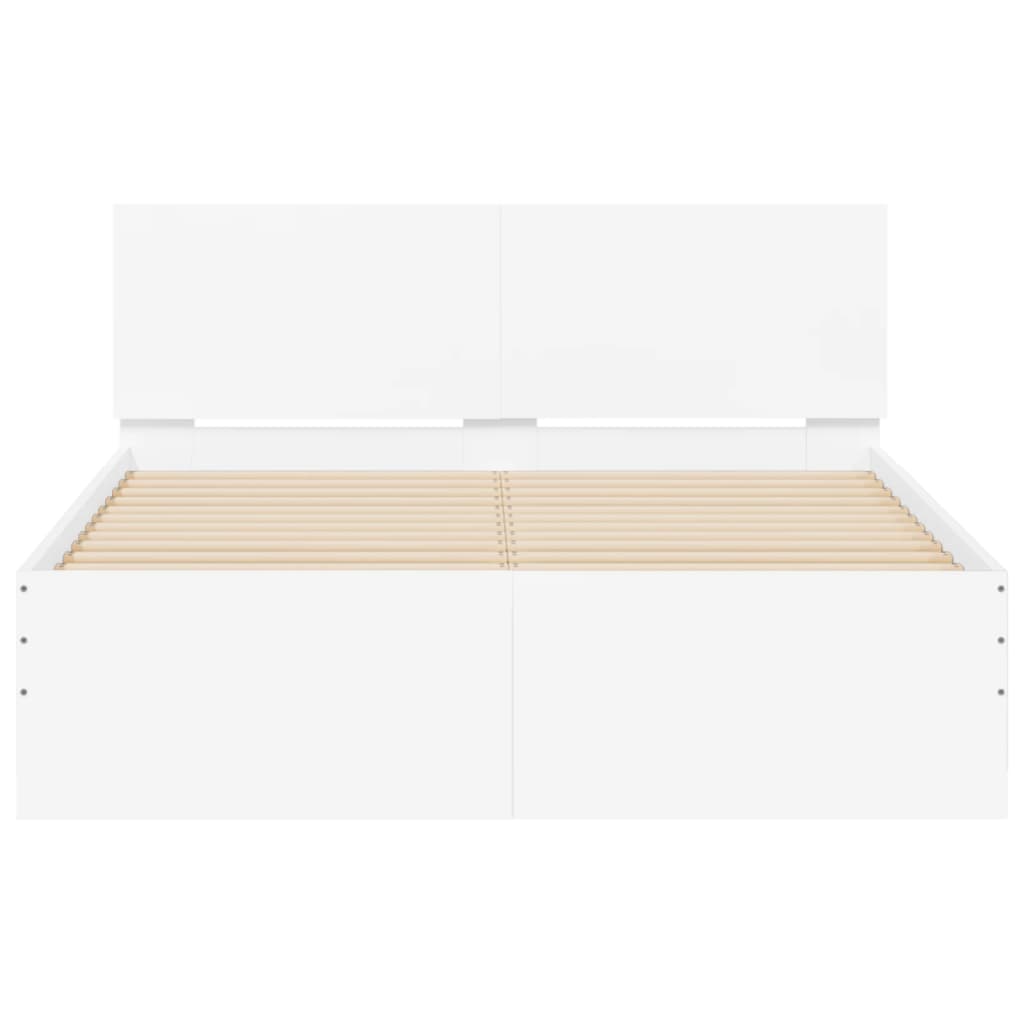 Bed Frame | White | Engineered Wood, Plywood | Small Double |  Durable