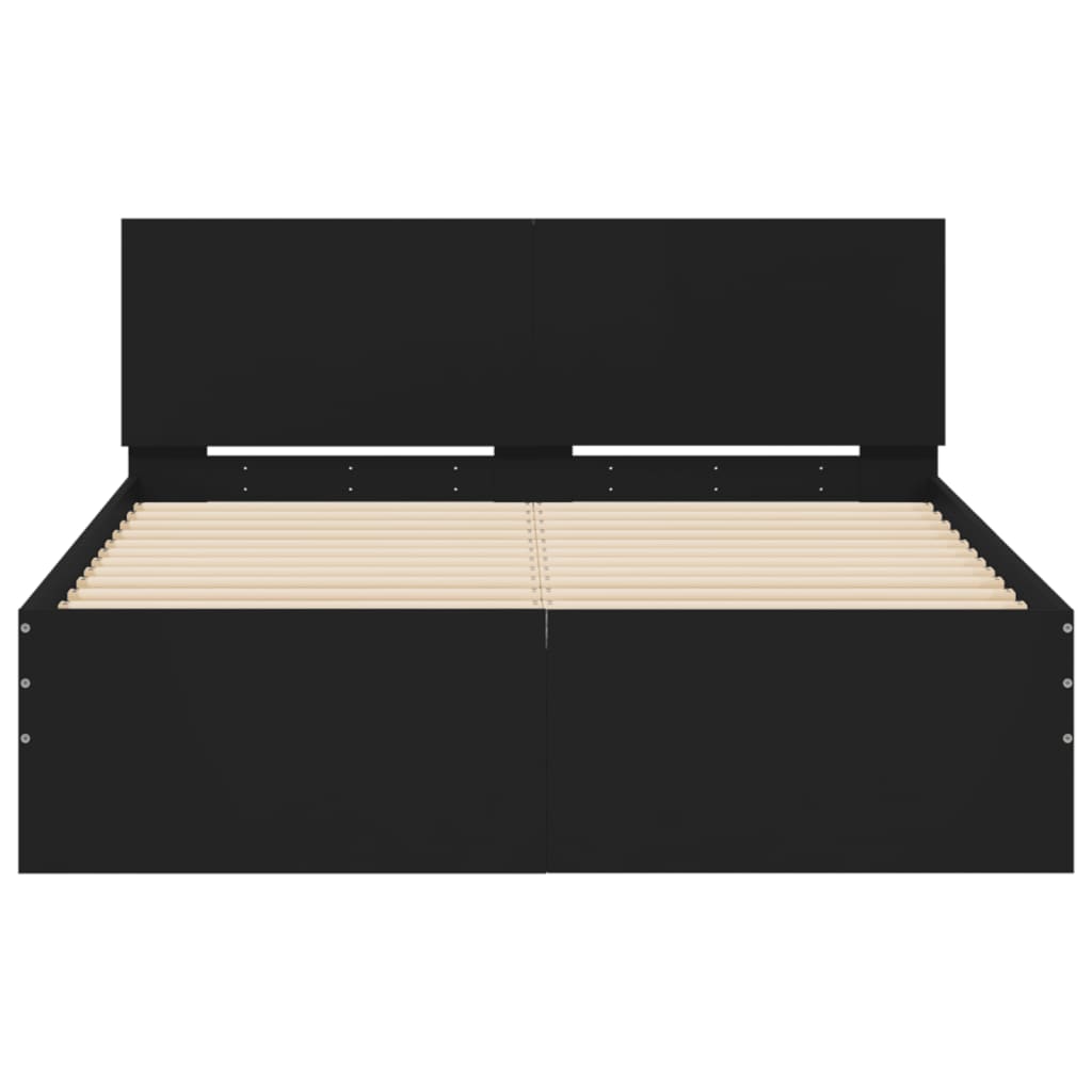 Bed Frame | Black | Engineered wood, Plywood | Small Double | Durable