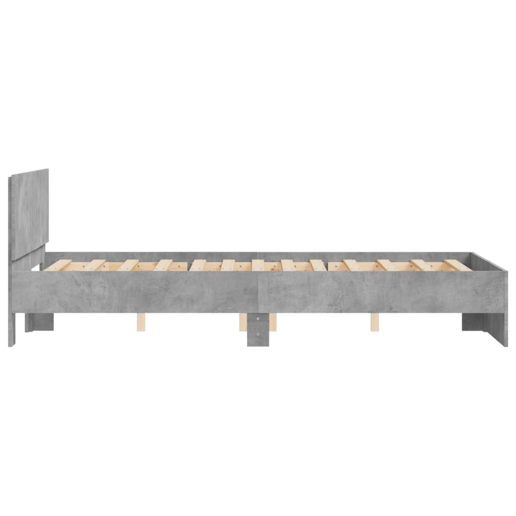 Bed Frame | Concrete Grey | Engineered wood, Plywood | Small Double