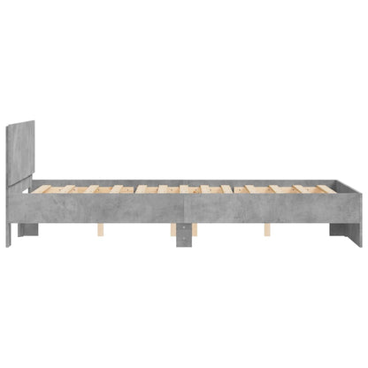 Bed Frame | Concrete Grey | Engineered wood, Plywood | Small Double