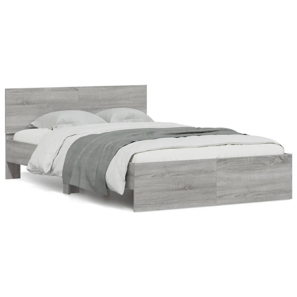 Bed Frame | Grey Sonoma | Engineered Wood | Small Double | Durable