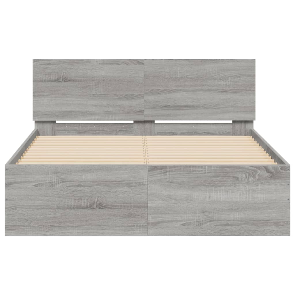 Bed Frame | Grey Sonoma | Engineered Wood | Small Double | Durable