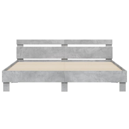 Bed Frame | Concrete grey | Engineered wood, plywood | Double | Bed Frame