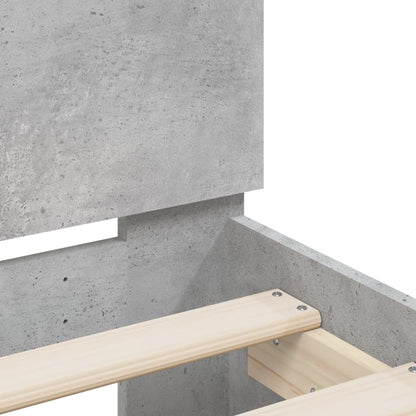 Bed Frame | Concrete grey | Engineered wood, plywood | Double | Bed Frame