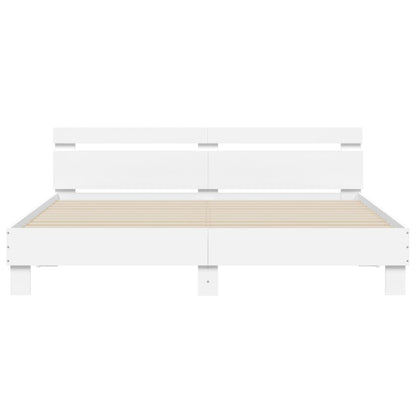 Bed Frame | White | Engineered wood | King | Bed Frame | Rectangular