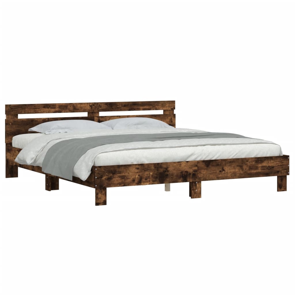 Bed Frame | Smoked Oak | Engineered wood | Super King | Bed Frame