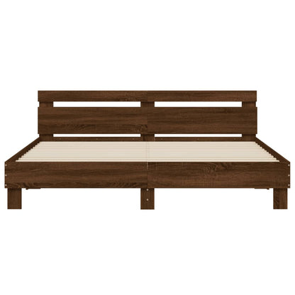 Bed Frame | Brown Oak | Engineered Wood | Super King | Bed Frame