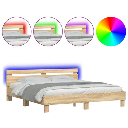 Bed Frame | Sonoma oak | Engineered wood | 160x200 cm mattress size
