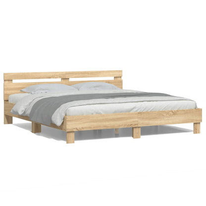 Bed Frame | Sonoma oak | Engineered wood | 160x200 cm mattress size