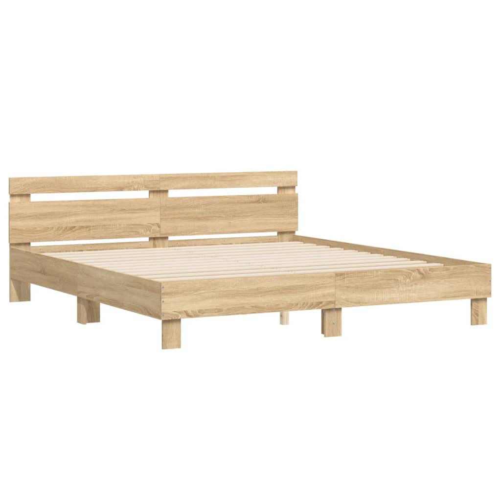 Bed Frame | Sonoma oak | Engineered wood | 160x200 cm mattress size