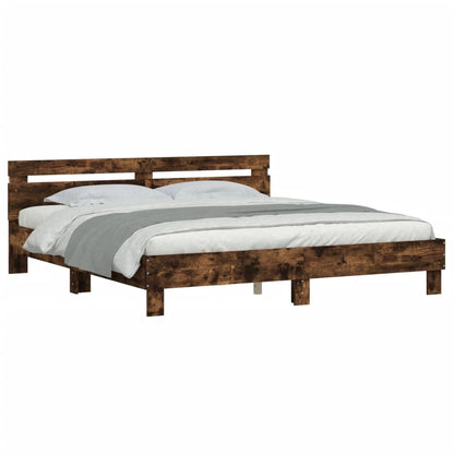 Bed Frame | Smoked Oak | Engineered wood, Plywood | Double | Bed Frame