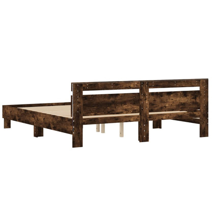 Bed Frame | Smoked Oak | Engineered wood, Plywood | Double | Bed Frame