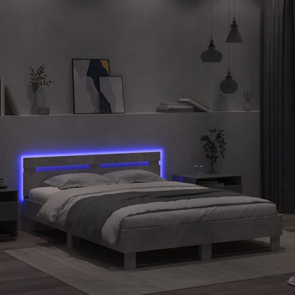 Bed Frame | Concrete Grey | Engineered Wood and Plywood | King Size