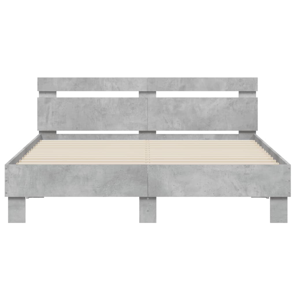 Bed Frame | Concrete Grey | Engineered Wood and Plywood | King Size