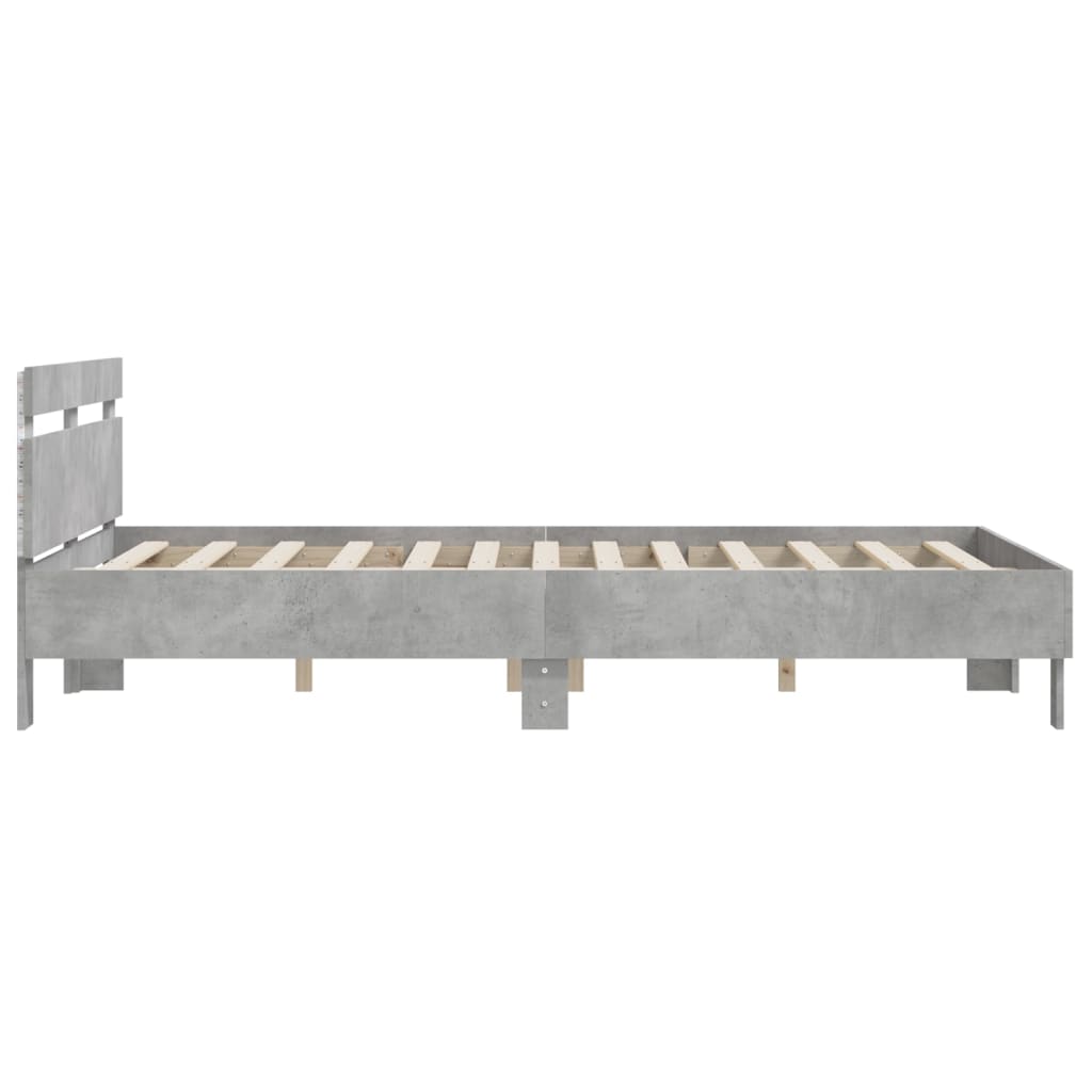 Bed Frame | Concrete Grey | Engineered Wood and Plywood | King Size