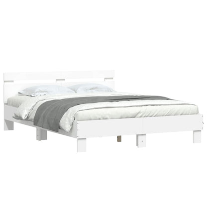Bed Frame | White | Engineered wood, Plywood | 140 x 200 cm | Bed Frame