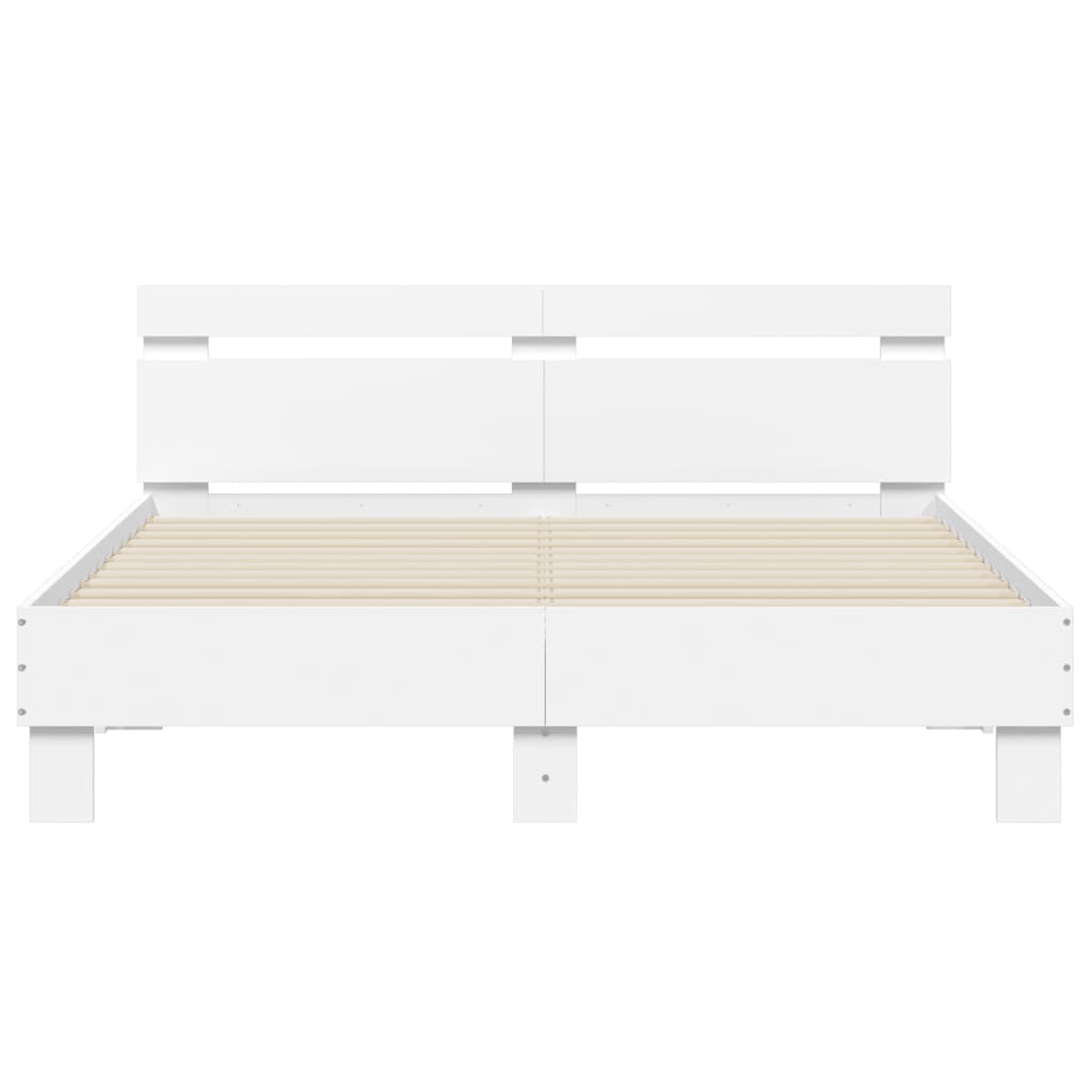 Bed Frame | White | Engineered wood, Plywood | 140 x 200 cm | Bed Frame