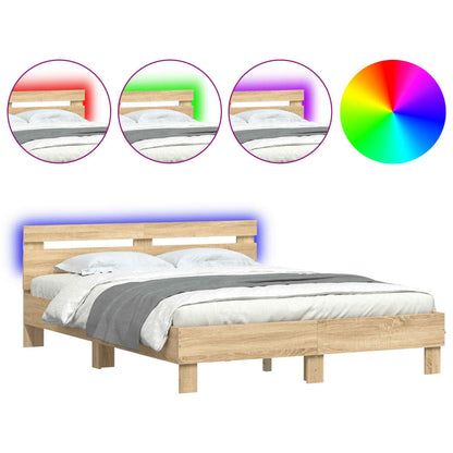 Bed Frame | Sonoma oak | Engineered wood, Plywood | Double | Bed Frame