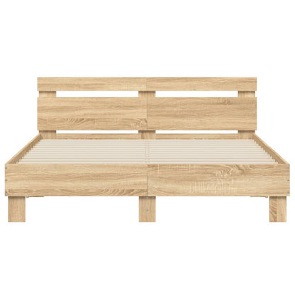 Bed Frame | Sonoma oak | Engineered wood, Plywood | Double | Bed Frame