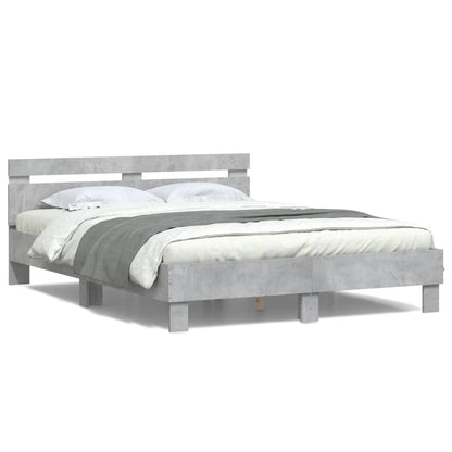 Bed Frame | Concrete grey | Engineered wood, Plywood | Double | Bed Frame