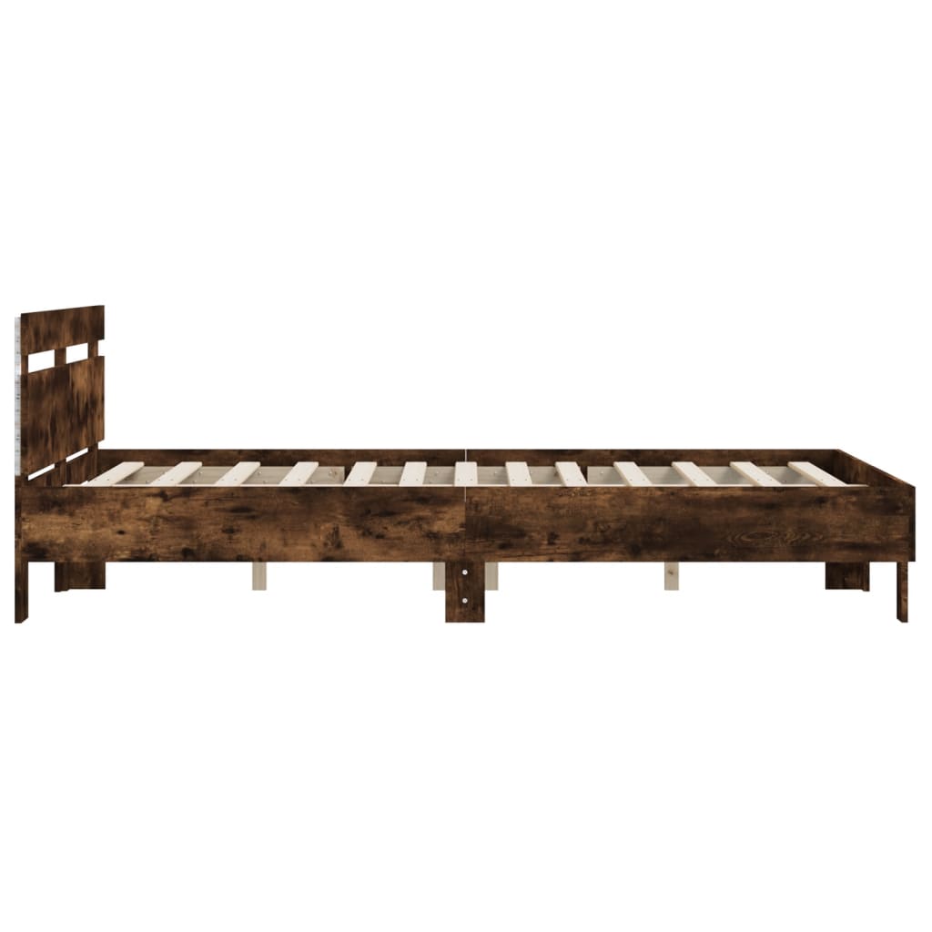 Bed Frame | Smoked Oak | Engineered wood & Plywood | Double | Bed Frame