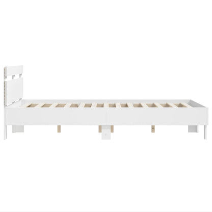 Bed Frame | White | Engineered wood | Double | Bed Frame | Rectangular