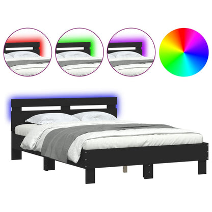 Bed Frame | Black | Engineered wood and plywood | 120x200 cm | Bed Frame