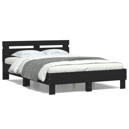 Bed Frame | Black | Engineered wood and plywood | 120x200 cm | Bed Frame