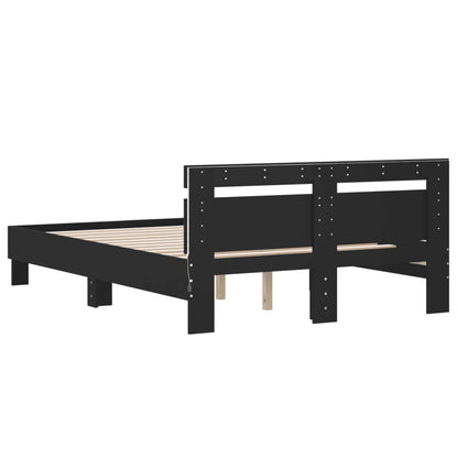 Bed Frame | Black | Engineered wood and plywood | 120x200 cm | Bed Frame