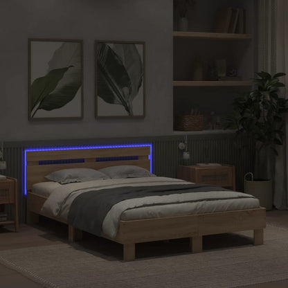 Bed Frame | Sonoma oak | Engineered wood | Double | Bed Frame