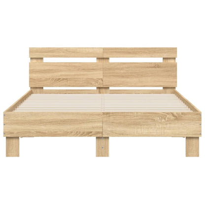 Bed Frame | Sonoma oak | Engineered wood | Double | Bed Frame