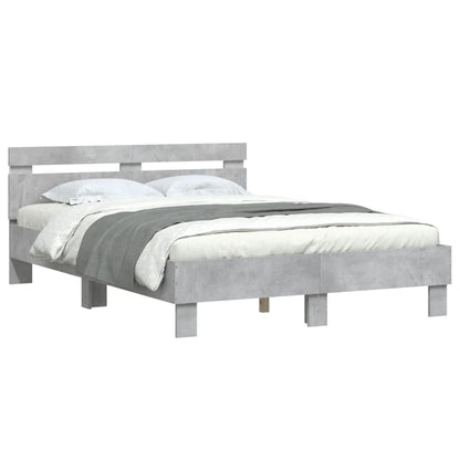 Bed Frame | Concrete Grey | Engineered Wood | Double | Bed Frame
