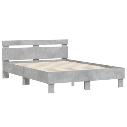 Bed Frame | Concrete Grey | Engineered Wood | Double | Bed Frame