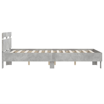 Bed Frame | Concrete Grey | Engineered Wood | Double | Bed Frame