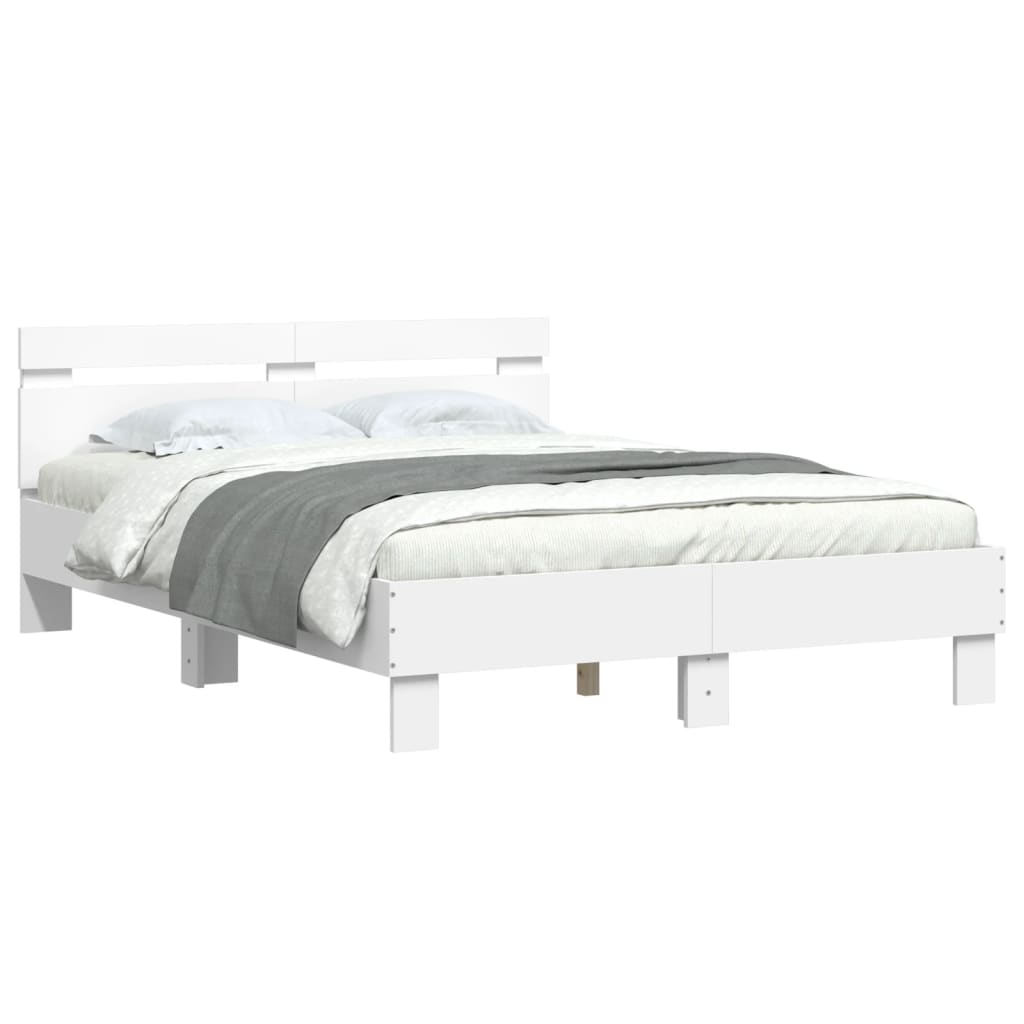 Bed Frame | White | Engineered wood, Plywood | Double | Bed Frame