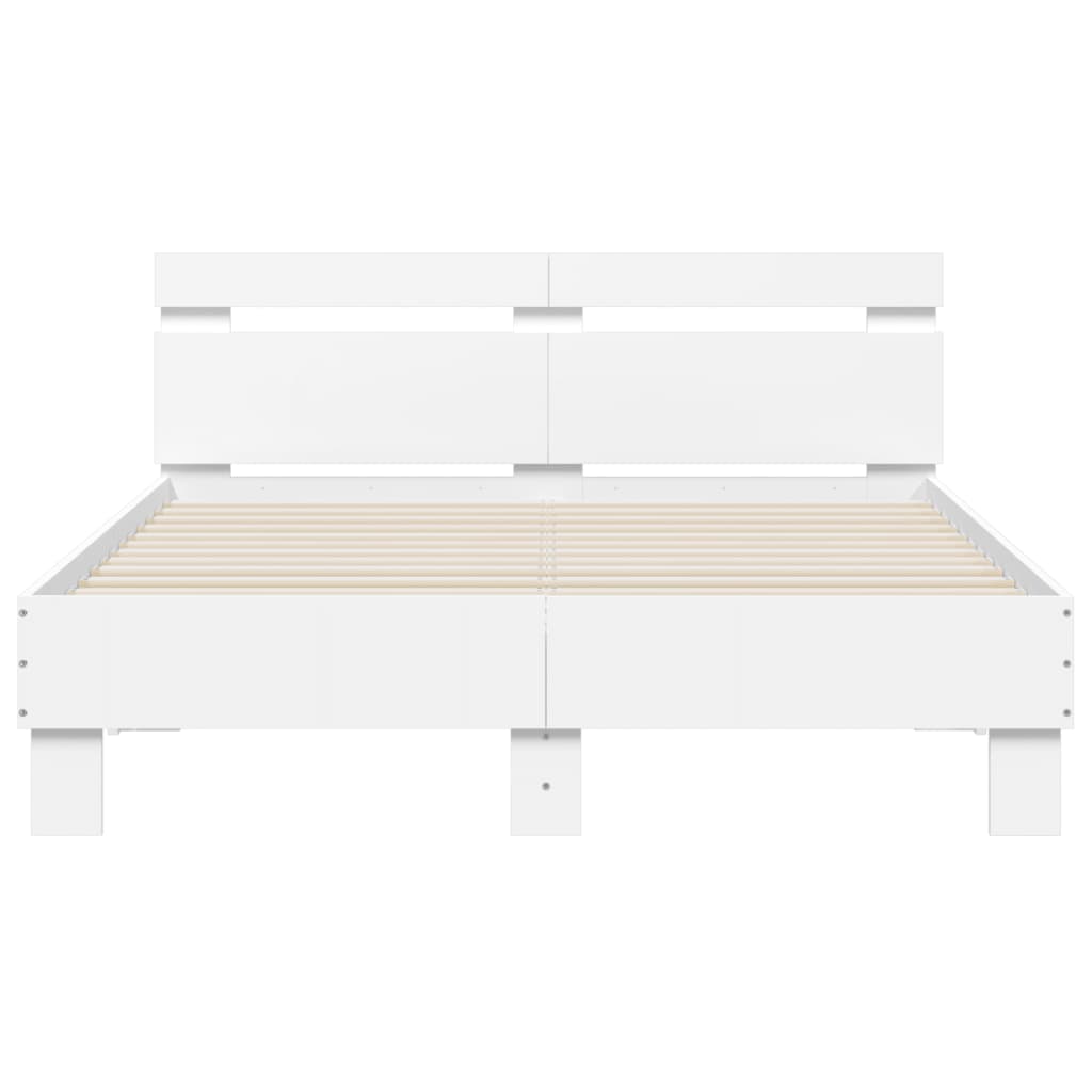Bed Frame | White | Engineered wood, Plywood | Double | Bed Frame