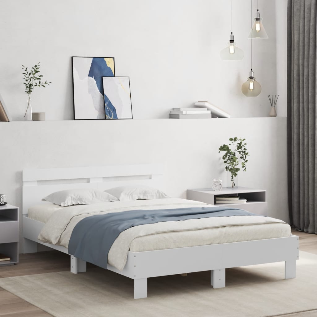 Bed Frame | White | Engineered wood, Plywood | Double | Bed Frame