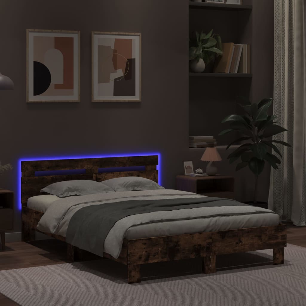 Bed Frame | Smoked Oak | Engineered wood and plywood | Small Double