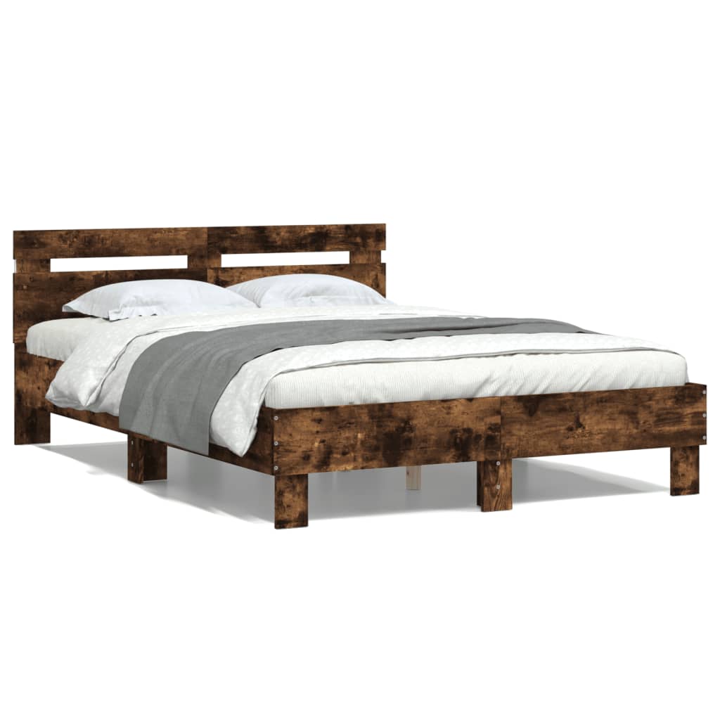 Bed Frame | Smoked Oak | Engineered wood and plywood | Small Double