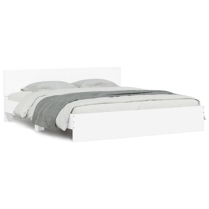 Bed Frame | White | Engineered wood, Plywood | 200 x 200 cm for mattress