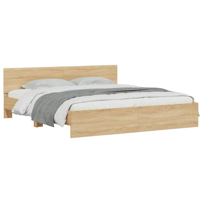 Bed Frame | Sonoma Oak | Engineered wood and plywood | Double | Bed Frame