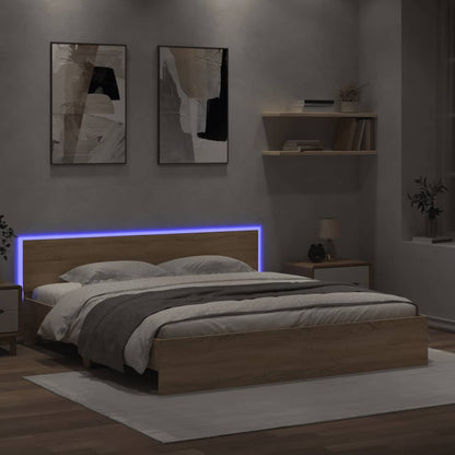 Bed Frame | Sonoma Oak | Engineered wood and plywood | Double | Bed Frame