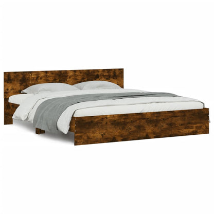 Bed Frame | Smoked Oak | Engineered wood | Double | Bed Frame