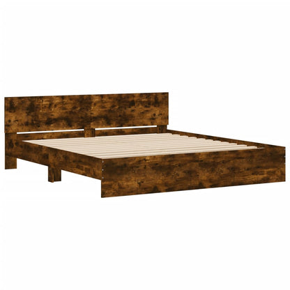 Bed Frame | Smoked Oak | Engineered wood | Double | Bed Frame
